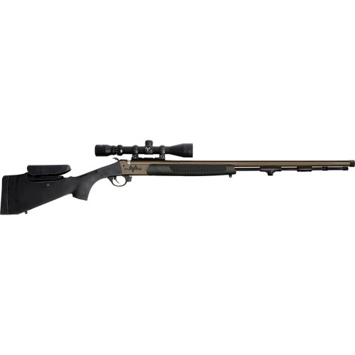 Traditions Pursuit XT Pro Muzzleloader with Scope 50 Cal Tungsten Cerakote 26" Fluted Threaded VAPR Twist Barrel Black Adjustable Cheek Piece LOP Synthetic Stock 3.5-10x44mm Duplex