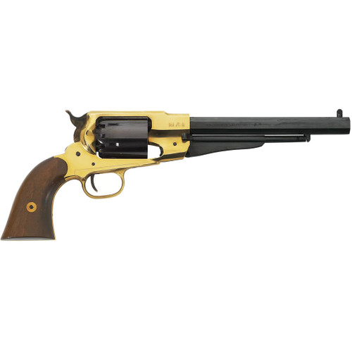 Pietta 1858 New Model Army No Name Black Powder Revolver 44 Cal 8 Inch Walnut Grip with Snake Design