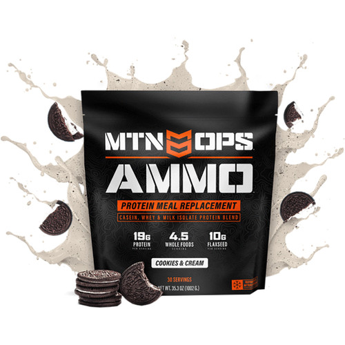 MTN Ops Ammo Whey Protein Cookies and Cream Meal Replacement