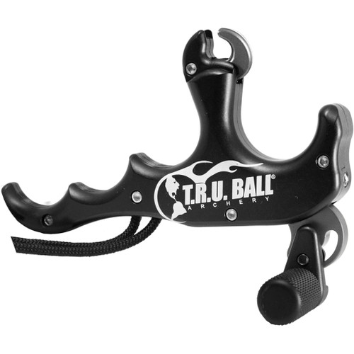 Tru Ball Stalk'R Thumb Bow Release Black 4 Finger with Lanyard