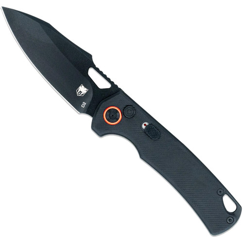 CobraTec Wolverine Push Button Auto Deploy Folding Knife Black D2 Steel Blade