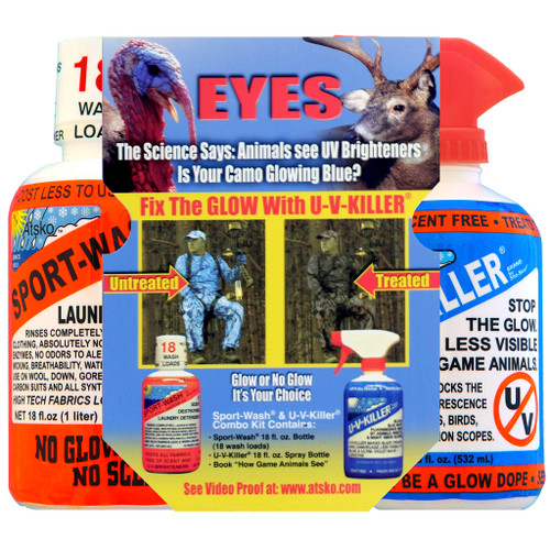 Atsko U-V Killer and Sport Wash Hunting Scent Control Combo