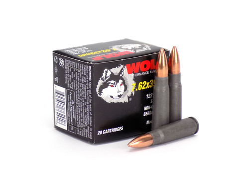 Wolf 7.62x39 122gr FMJ Ammo