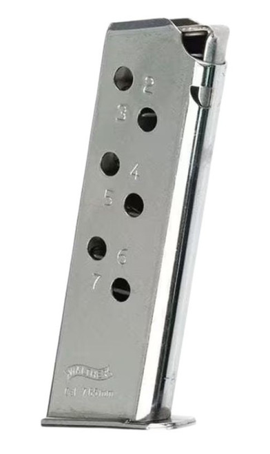 Walther PPK .32 ACP 7-Round Nickel Magazine