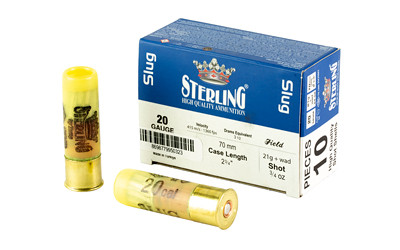 Sterling Big Game Series Rifled Slug 20 Gauge 2.75 in / 2.75 in Slug 3/4 oz