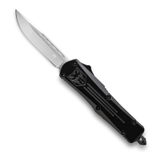 CobraTec Large Black FS-3 Drop Point Non-Serrated OTF Knife