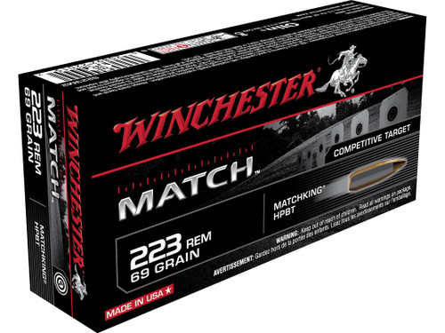 Winchester .223 Remington Sierra MatchKing 69gr BTHP Match Ammo