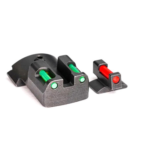 TAG Iron Sights Kimber 1911 TSF Tactical Fiber Optic Sight Set with FiberLok