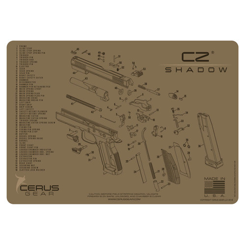 CZ Shadow 2 Schematic Handgun ProMat Coyote Tan 12x17