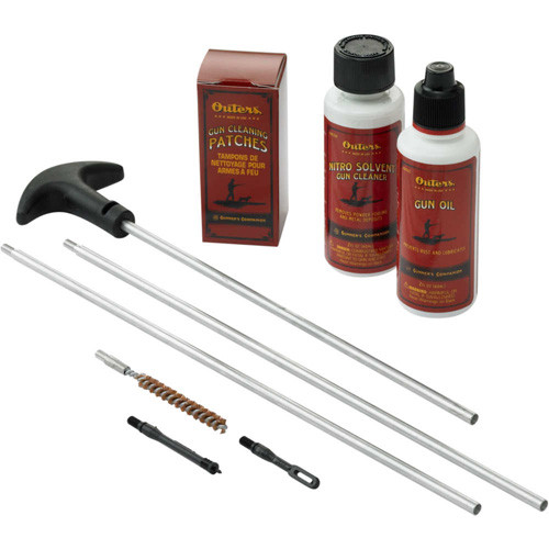 .270 Cal / 7mm Rifle Cleaning Kit with Aluminum Rod Clamshell Pack