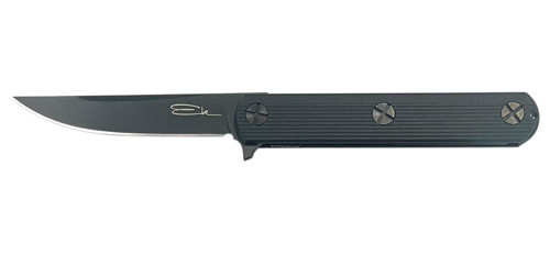 Ek Folder 4in Drop Point Plain Edge Folding Knife Black S35VN Steel