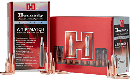 Hornady A-Tip Match Bullets 6.5mm .264 Cal 153gr 500 Count
