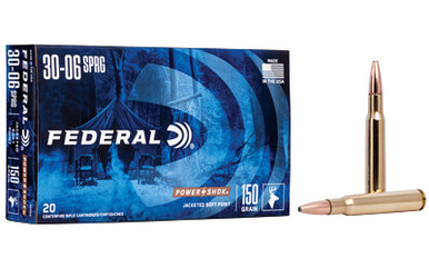 eral 3006A Power-Shok 30-06 Springfield 150 Gr Jacketed Soft Point (JSP) Ammo