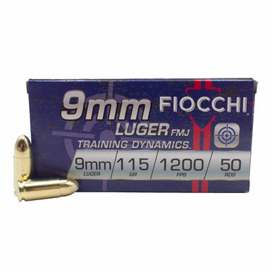 cchi 9mm Luger 115 Gr Full Metal Jacket (FMJ) Ammo