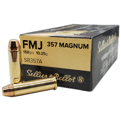 lier & Bellot SB357A Handgun 357 Mag 158 Gr Full Metal Jacket (FMJ) Ammo