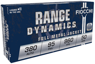 cchi Range Dynamics Pistol 380 ACP 95 Gr. FMJ 50 Rd. Ammo