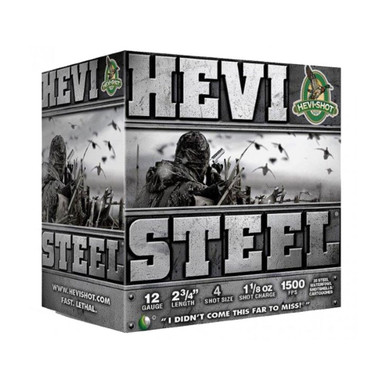 I-Shot HS61224 HEVI-Steel 12 Gauge 2.75 1 1/8 Oz 4 Shot Ammo