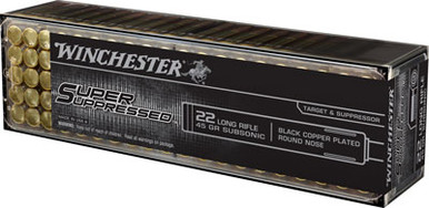 chester SUP22LR Super Suppressed Black Copper Plated Round Nose 45 Grain .22 Long Rifle 1090 Fps Ammo