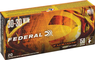 eral F3030FS1 Fusion Flat Nose Fusion Soft Point 150 Grain .30-30 Winchester 2390 Fps Ammo