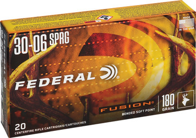 eral F3006FS3 Boat Tail Fusion Soft Point 180 Grain .30-06 Springfield 2700 Fps Ammo