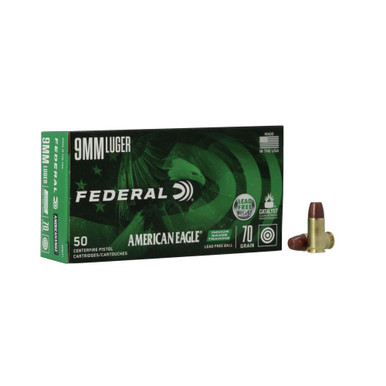 rican Eagle AE9LF1 IRT Training Lead-Free IRT 70 Grain 9mm Luger/Parabellum 1625 Fps Ammo