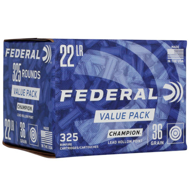 eral 749 Lead Hollow Point Champion Training Value Pack 36 Grain .22 Long Rifle 1260 Fps Ammo