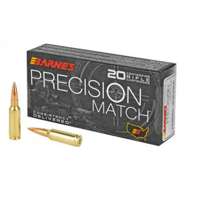 nes 30831 Precision Match Burner Open Tip Match Boat Tail 120 Grain 6.5mm Grendel 2590 Fps Ammo