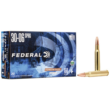 eral 3006150LFA PowerShok Copper Hollow Point 150 Grain .30-06 Springfield 2910 Fps Ammo