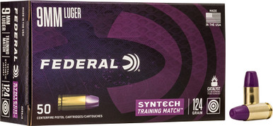 eral AE9SJ4 Syntech LEAD-FREE Training Match Total Syntech Jacket Flat Nose 124 Grain 9mm Luger/Parabellum 1150 Fps Ammo