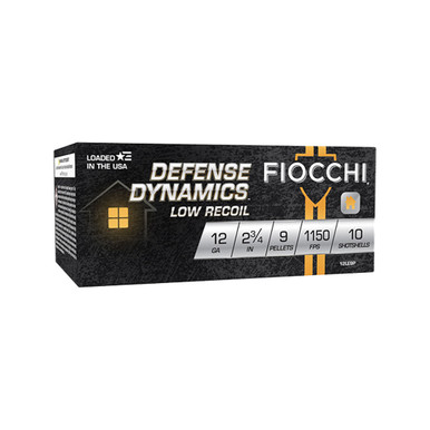 cchi 12LE9P Defense Dynamics Low Recoil 12 Gauge 2-3/4 #1 Buck 1150 Fps Ammo