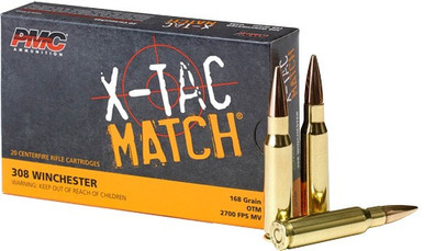 PMC 308XM X-Tac Match Competition Open Tip Match OTM 168 Grain