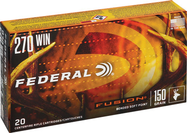 eral F270FS2 Boat Tail Fusion Soft Point 150 Grain .270 Winchester 2850 Fps Ammo