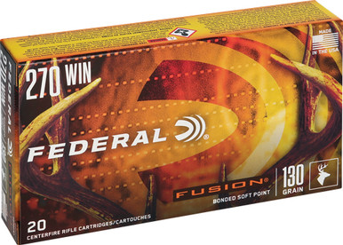 eral F270FS1 Boat Tail Fusion Soft Point 130 Grain .270 Winchester 3050 Fps Ammo