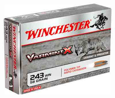 chester X243P Varmint X Polymer Tip Rapid Expansion 58 Grain .243 Winchester 3850 Fps Ammo