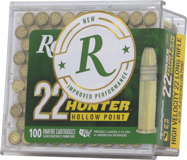 ington R21251 Golden Hunter Plated Hollow Point 40 Grain .22 Long Rifle Ammo