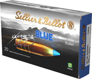 lier & Bellot (S&B) SB3006XA EXergy Boat Tail TAC-EX-Blue 165 Grain .30-06 Springfield 2785 Fps Ammo