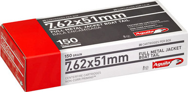 ila 1E762110 Target & Range Full Metal Jacket Boat Tail 150 Grain .308 Win / 7.62x51mm 2760 Fps Ammo