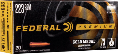 eral GM223BH73 Premium Gold Medal Berger Open Tip Match 73 Grain .223 Remington 2800 Fps Ammo