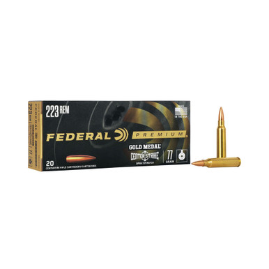 eral GM223OTM3 Premium Gold Medal Open Tip Match 77 Grain .223 Remington 2720 Fps Ammo