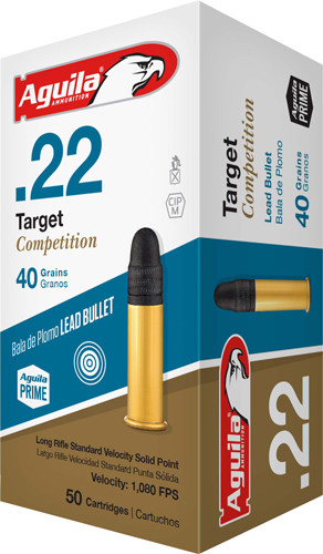 ila 1B220514 Target Competition Lead Round Nose 40 Grain .22 Long Rifle 1080 FPS. Ammo