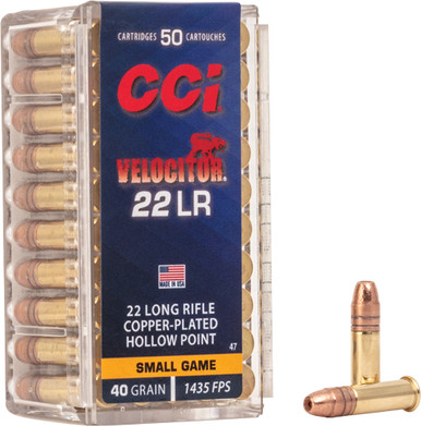  47 Velocitor Copper Plated Hollow Point 40 Grain .22 Long Rifle 1435 Fps Ammo