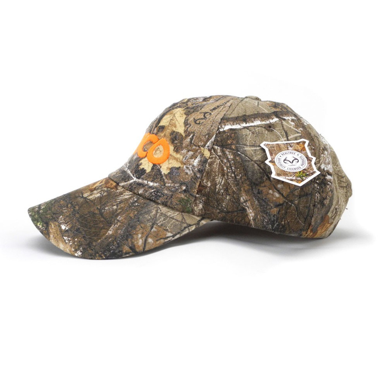 Kellyco Realtree Camo Hat with Orange Logo - Kellyco Metal Detectors