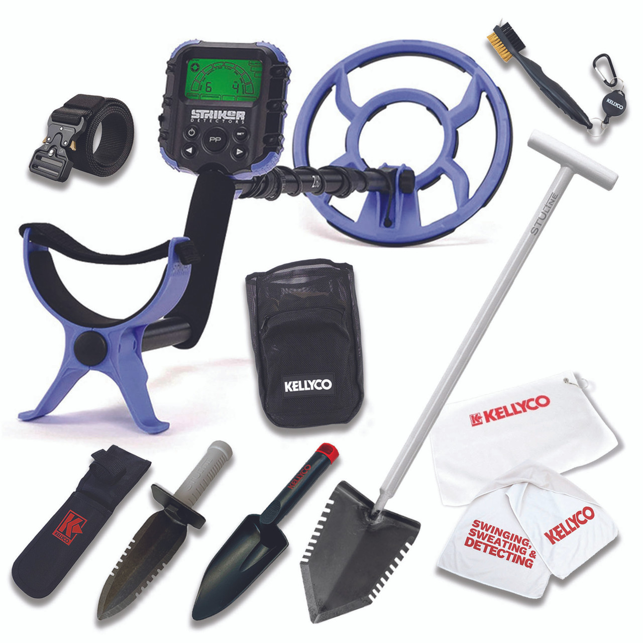 Striker z60 Metal Detector and StuLine Shovel Bundle Kellyco