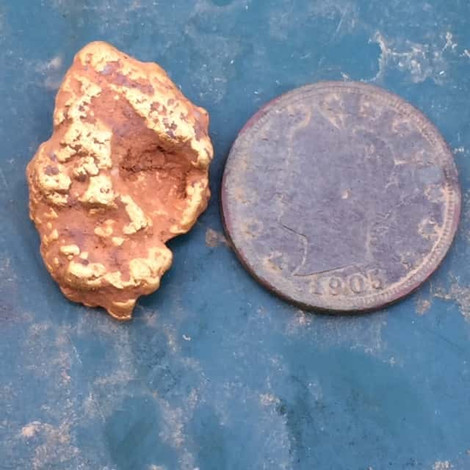 Gold and Nickel Metal Detecting Find