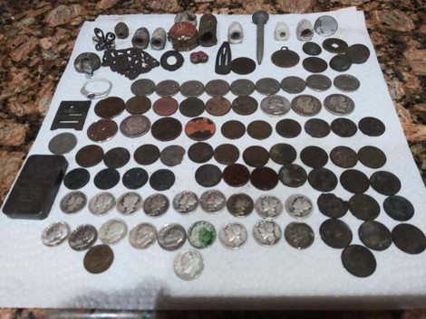 Finds from Metal Detecting a Farmhouse