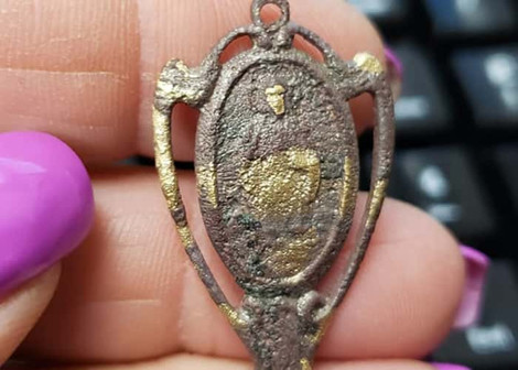 Brass Pendant Metal Detecting Find