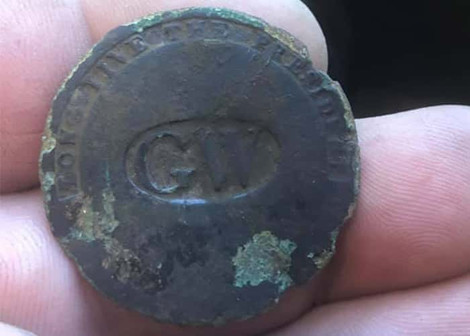 1879 GW Button Metal Detecting Find