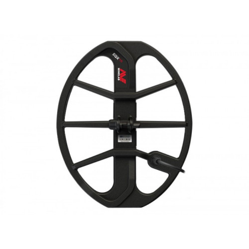 Birdseye view of Closeup of female connection for Minelab 15" DD Smart Coil for Minelab Equinox 600 and 800