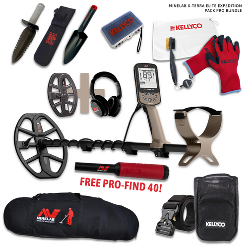 Minelab X-Terra Elite Metal Detector Expedition Pack Pro Bundle