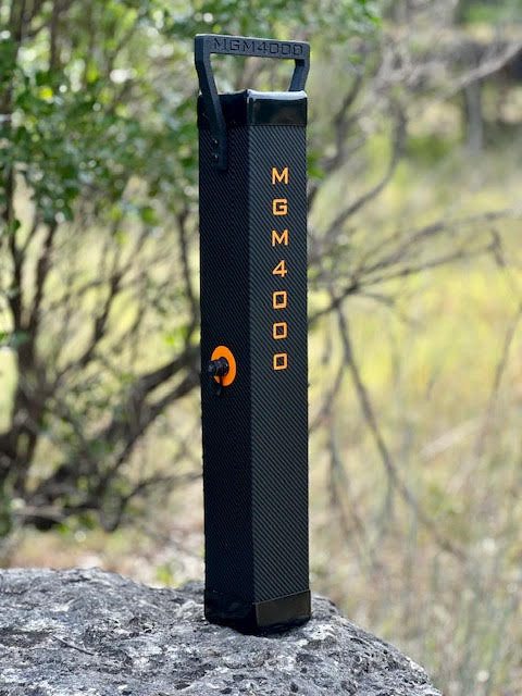 MGM4000 Magnetic Gradient Mapper shown outdoors on a rock lifestyle photo